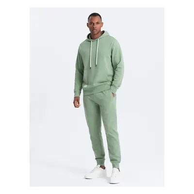 Ombre Men's sweatshirt set kangaroo sweatshirt + jogger pants