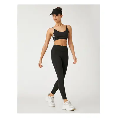 Koton Sports Leggings Side Mesh Detailed Stitched Normal Waist