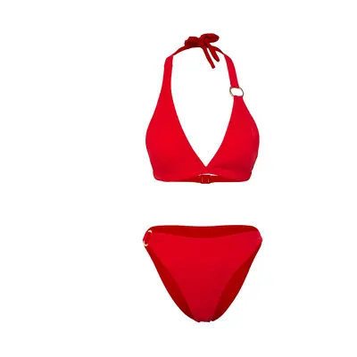 Trendyol Red*006 Plain Triangle Accessory Normal Waist Bikini Set