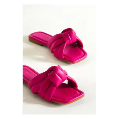 Capone Outfitters Capone Flat Heeled Women's Fuchsia Slippers