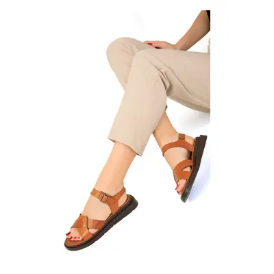 Soho Tan Women's Genuine Leather Sandals