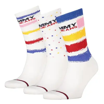 Tommy Hilfiger Socks - TH UNISEX TOMMY JEANS SOCK 3P PAINT GIFTBOX colorful