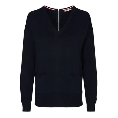 Tommy Hilfiger Sweater - NOLAA V-NK ZIPPER SWT LS blue