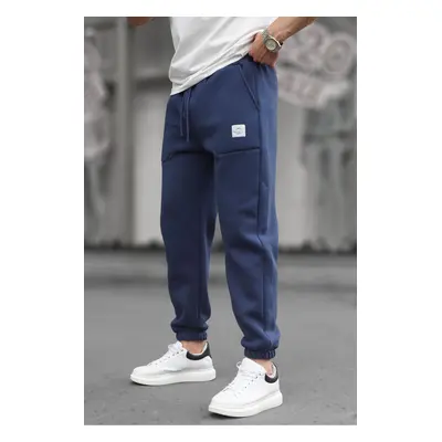 Madmext Navy Blue Pocket Detailed Men's Basic Sweatpants