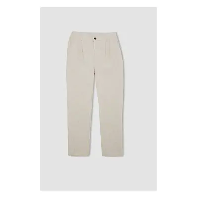 DEFACTO Pants Tailored Regular Fit Straight Leg Pocket