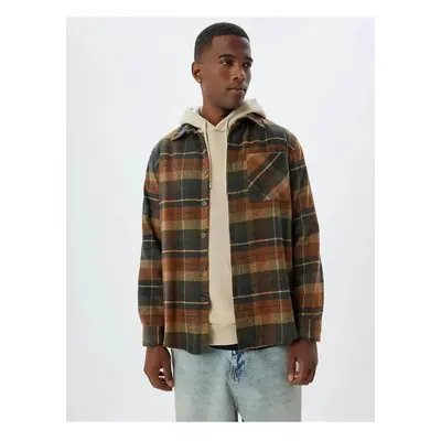 Koton Lumberjack Shirt Long Sleeve Winter Pocket Detail Cotton Blend