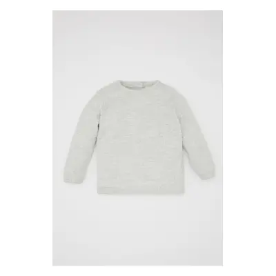 DEFACTO Baby Boy Crew Neck Basic Plain Knitwear Sweater A5036A524Au