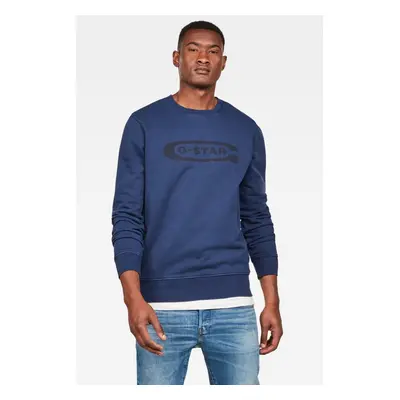 G-STAR Sweatshirt - Graphic core r sw l\s dark blue