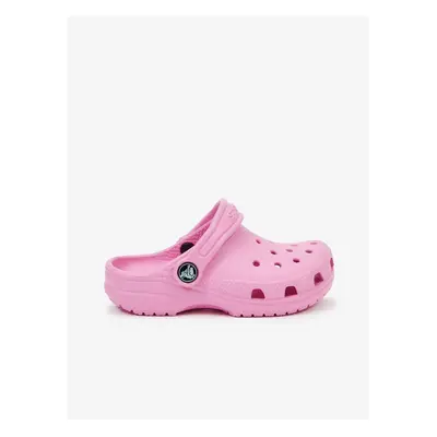 Růžové holčičí pantofle Crocs - Holky