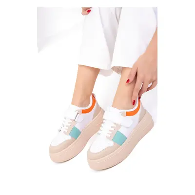 Soho Skin-White-Green-Orange Women's Sneaker