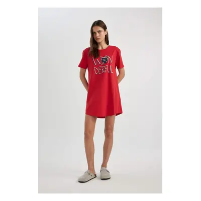 DEFACTO Regular Fit Crew Neck Knitted Dress