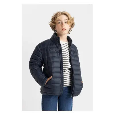 DEFACTO Boy's Water Repellent Half Turtleneck Coat