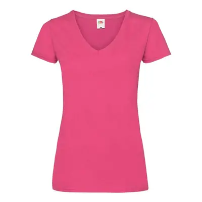 V-neck Women's Pink Valueweight Fruit of the Loom