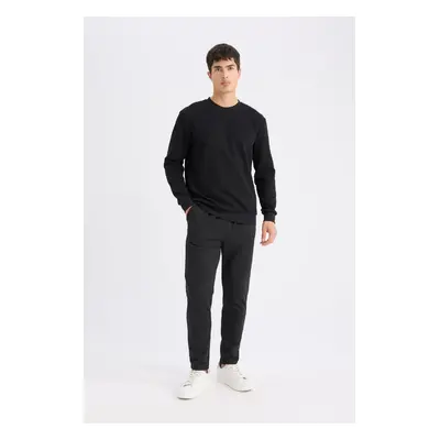 DEFACTO Slim Fit Straight Leg Waist Laced Pocket Pique Sweatpants