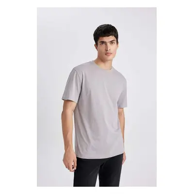 DEFACTO New Regular Fit Crew Neck Short Sleeve 100% Cotton Basic T-Shirt