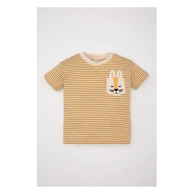 DEFACTO Baby Boy Crew Neck Striped Short Sleeve T-Shirt