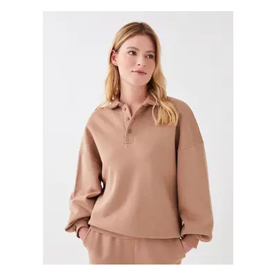 LC Waikiki Polo Neck Plain Long Sleeve Women's Sweatshirt