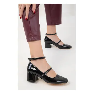 Soho Black Patent Leather Women's Classic High Heel Shoes