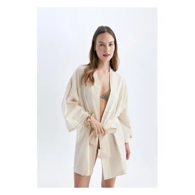 DEFACTO Fall In Love Regular Fit Cotton Kimono