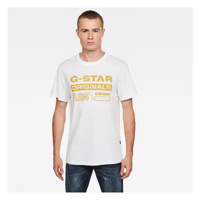 G-STAR T-Shirt - Wavy Logo Originals R T S\S white