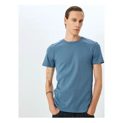 Koton Short Sleeve Slim Fit Cotton Crew Neck T-Shirt