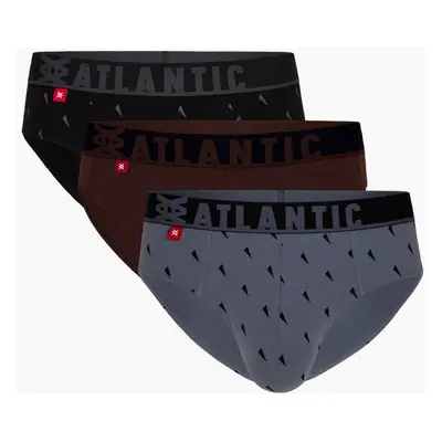 Klasické pánské slipy ATLANTIC 3Pack - vícebarevné