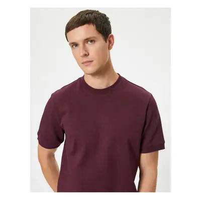 Koton Basic T-Shirt Crew Neck Short Sleeve Textured Cotton