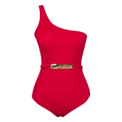 Trendyol Red*St Plain Bralette Strap Swimsuit