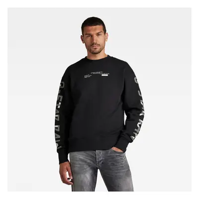 G-STAR Sweatshirt - Sleeve graphics loose r sw black