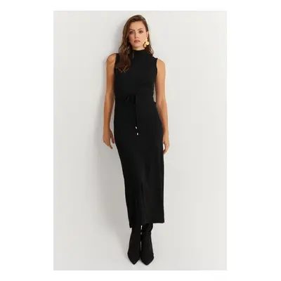 Cool & Sexy Women's Black Camisole Maxi Dress