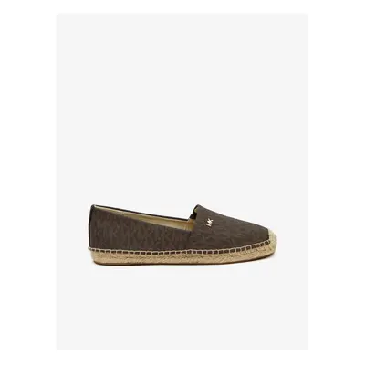 Tmavě hnědé dámské vzorované espadrilky Michael Kors Kendrick - Dámské