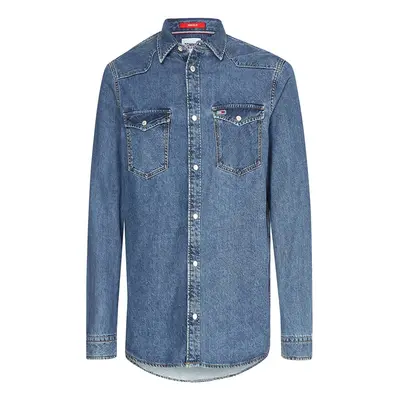 Tommy Jeans Shirt - TJM WESTERN DENIM SHIRT light-blue