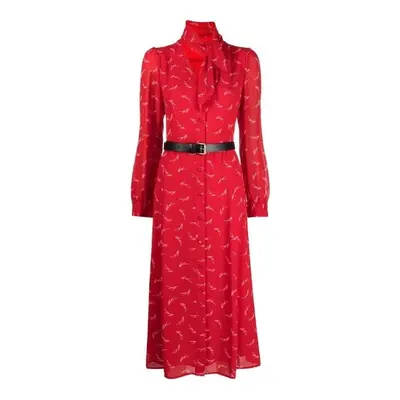 Michael Kors Dress - SIGNTRE LOGO SHRT DRS red