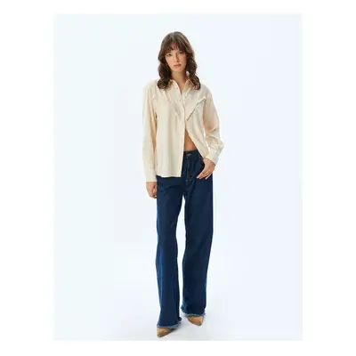 Koton Modal Fabric Shirt Tassel Detail Long Sleeve