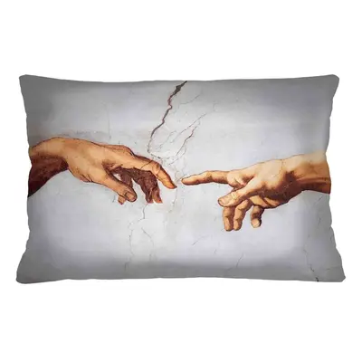 Bertoni Home Unisex's Rectangular Pillow Michelangelo Elegance Print Stworzenie Adama