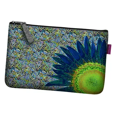 Bertoni Unisex's Pocket Cosmetic Bag Blue Flower