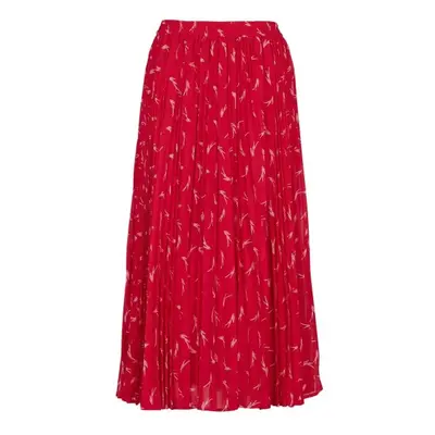 Michael Kors Skirt - SIGNTR LOGO PLTED SKT red