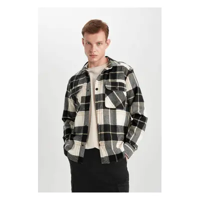 DEFACTO Relax Fit Checked Cotton Long Sleeve Shirt