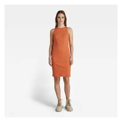 G-STAR Dress - Engineered rib tank dress orange