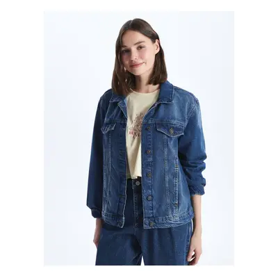 LC Waikiki Plain Long Sleeve Women's Jean Shirt Jacket