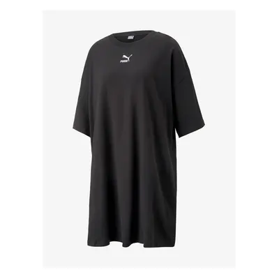 Černé dámské oversize šaty Puma CLASSICS Tee Dress PUMA Black - Dámské