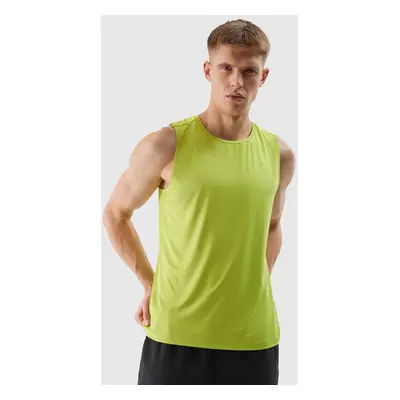 Pánský sportovní tank top regular z recyklovaných materiálů 4F - šťavnatý zelený