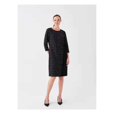 LC Waikiki Crew Neck Plaid Women's Dress