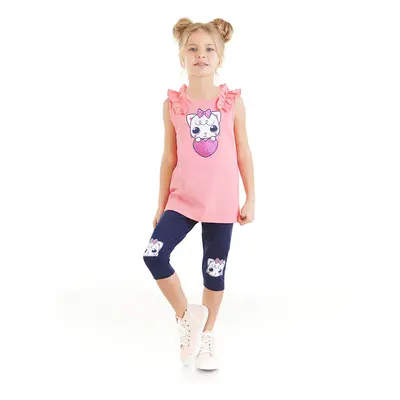 Denokids Kitten Girl T-shirt Tights Set