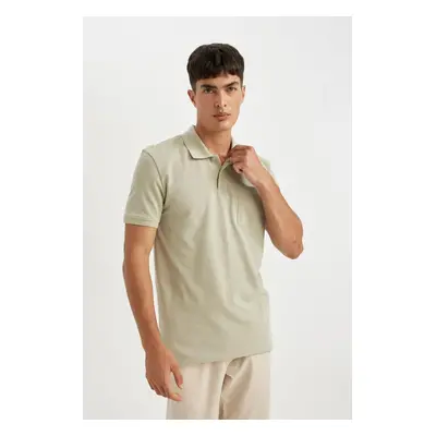 DEFACTO New Regular Fit Short Sleeve Pique Basic Plain Polo T-Shirt