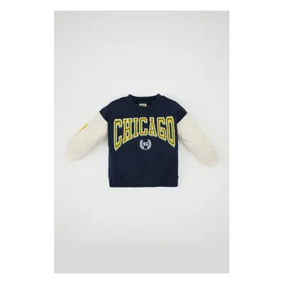 DEFACTO Baby Boy Crew Neck Printed Sweatshirt