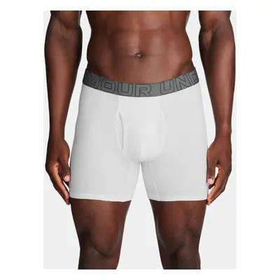 Sada tří pánských boxerek v bílé barvě Under Armour UA Performance Cotton 6in