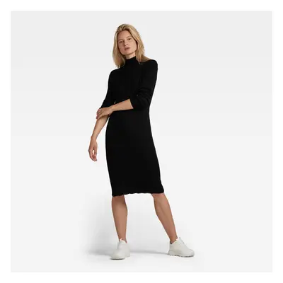 Dress - G-star Rib mock dress knit black