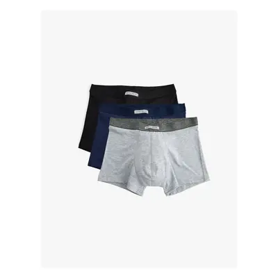 Koton 3-Piece Boxer Set Cotton Blend Label Detail