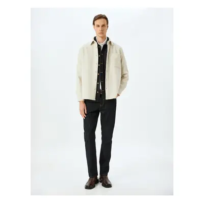 Koton Pocket Detailed Viscose Blend Shirt Jacket